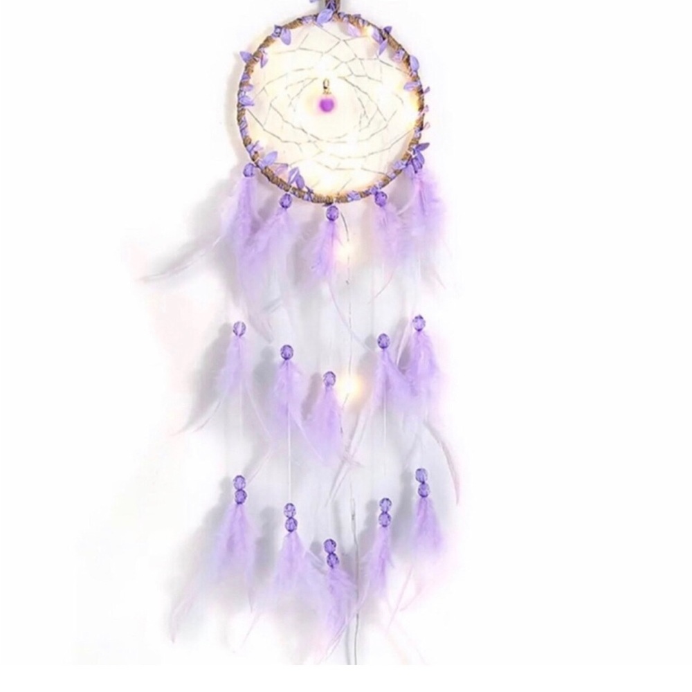 Lavender Feather Dreamcatcher Wall Decor